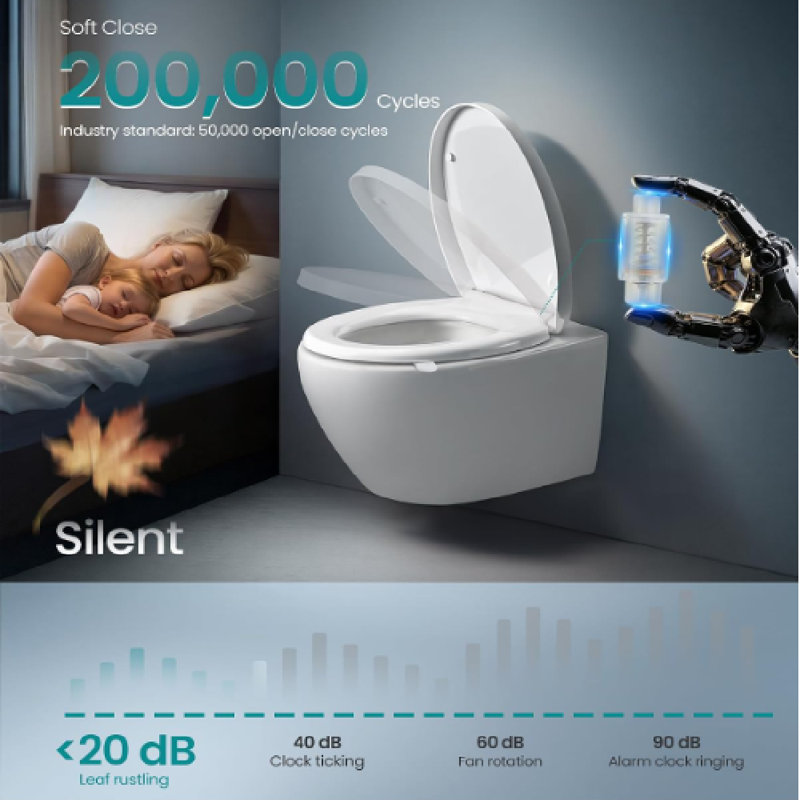 Toilet Seat,Quick-Release, Easy To Install