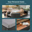 Ensemble de canapé modulaire en rotin gris avec rangement et mini canapé pour la relaxation du spa extérieur-129200494