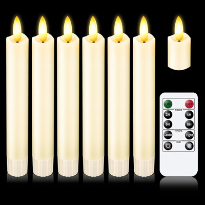 Ensemble de 6 bougies sans flamme 6 "avec télécommande sans flamme (ensemble de 6)