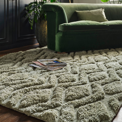 Peck Geometric Shag Area Rug