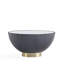 Ensemble de table de salon moderne 3 pièces avec base en acier inoxydable recouvert de cuir végétalien gris Anderson-139125798