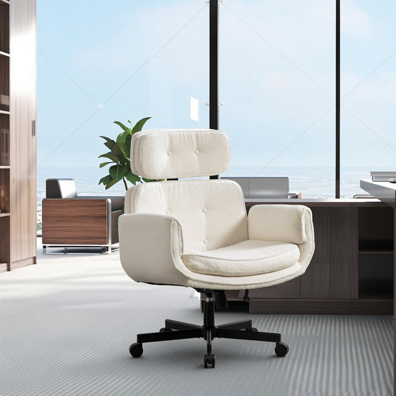 Modern High Back Swivel Office Chair With Adjustable Arms