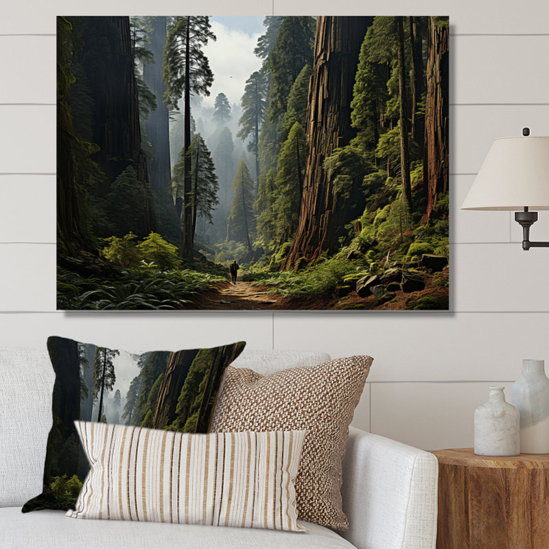 Betim " Sequoia And Kings Of Forest I ", H 34 po x l 44 po, Toile tendue