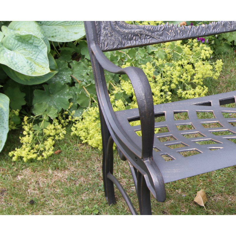 100% Cast Iron Bench with Tree Theme