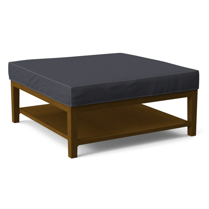 Hammond Square Ottoman, Gray Sugar Performance; 0863-84, Havana Finish