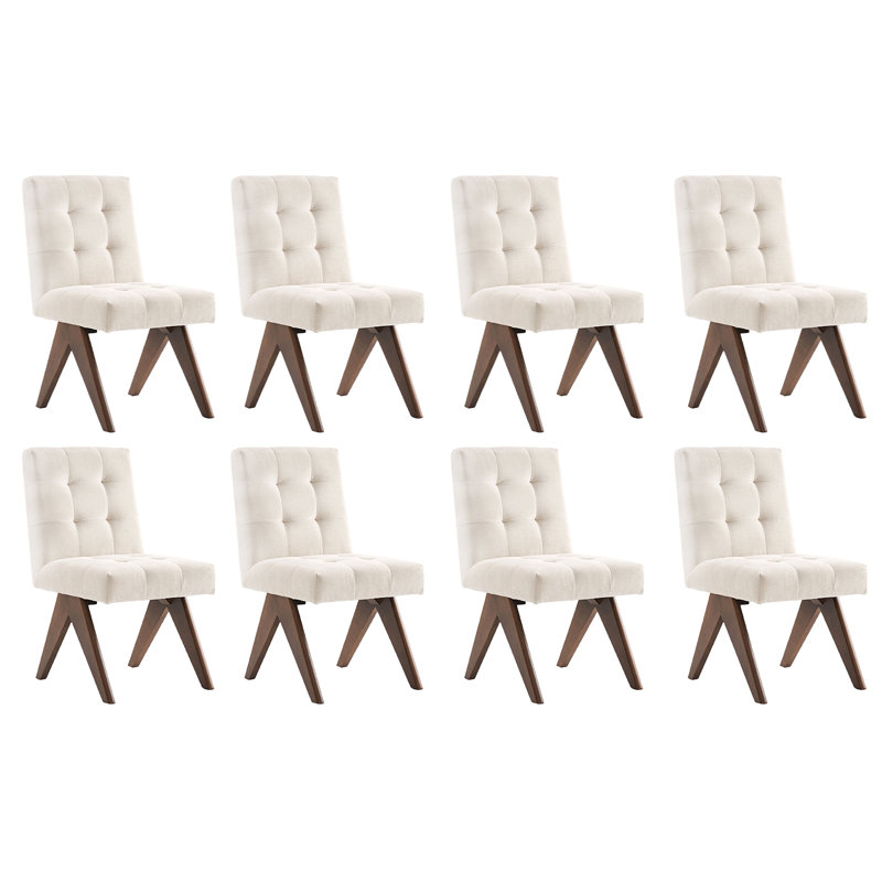 Chaise de meuble-lavabo moderne rembourrée en tissu Linen, Beige