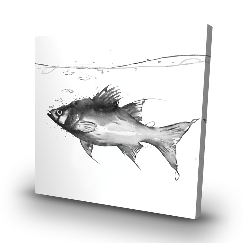Swimming fish - 32"x32" art on canvas