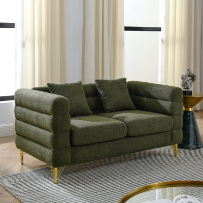 Canapé modulaire surdimensionné de 60 pouces à 2 places, canapé modulaire à assise profonde en tissu Comfort Comfort