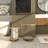 2 Piece Gold Metal Deep Set Wire Basket Storage Cart with Wheels and Handle Set