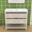 Armoire de meuble-lavabo moderne avec cadre en bois et quatre tiroirs-561101019