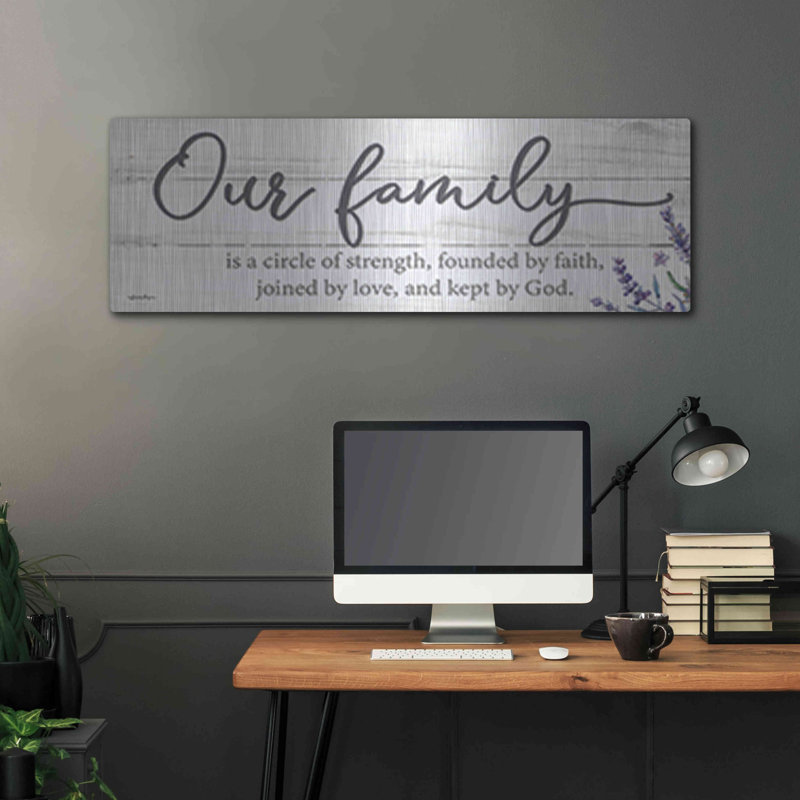 Trinx «Our Family» par Susie Boyer, art mural en métal, H 16 po x l 48 po