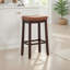 Tabouret en bois massif avec siège rembourré Bartonville-875261410-929350074