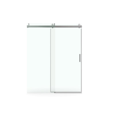 56" - 60" (W) X 76" (H) Frameless Soft-Closing Shower Door, 1/4" (6Mm) Tempered Glass Single Sliding With Explosion-Proof Coating