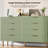  Modern Fluted 8-Drawer Dresser – Extra Large 54" Wide Chest with Deep Storage Drawers, Double Dresser TV Stand for Bedroom, Living Room, Kids Room and Home Office – Dull Grayish Green