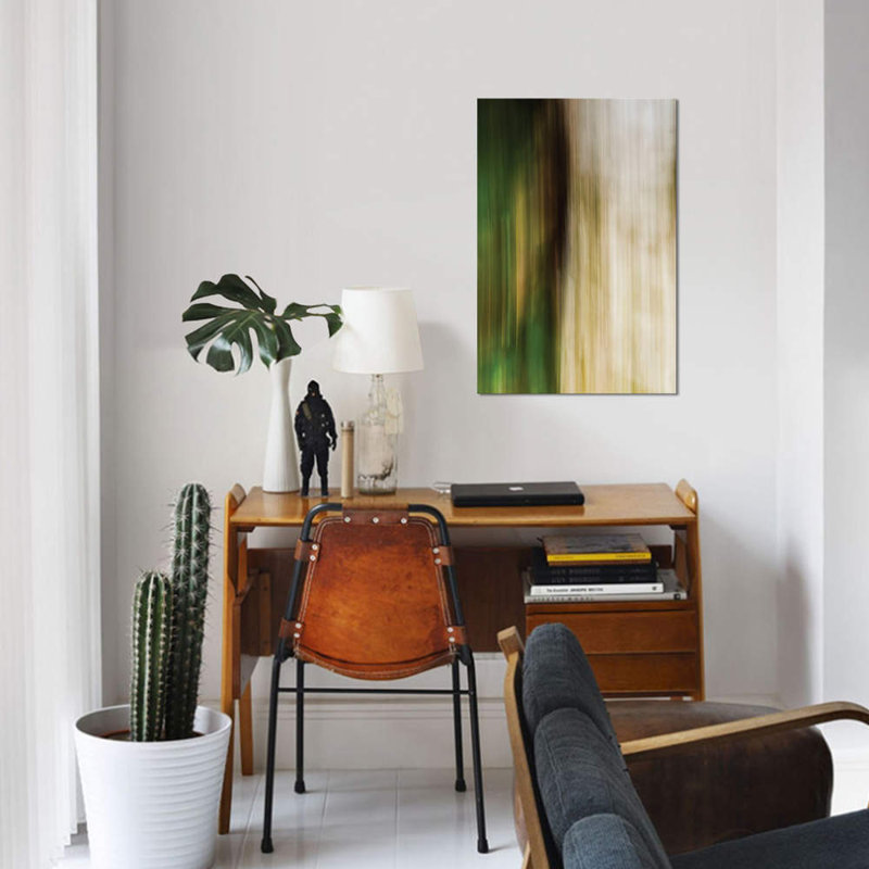 «Leaves and Stone», impression sur toile, H 12 po x l 8 po x P 0,75 po, Toile tendue, Pas de tapis