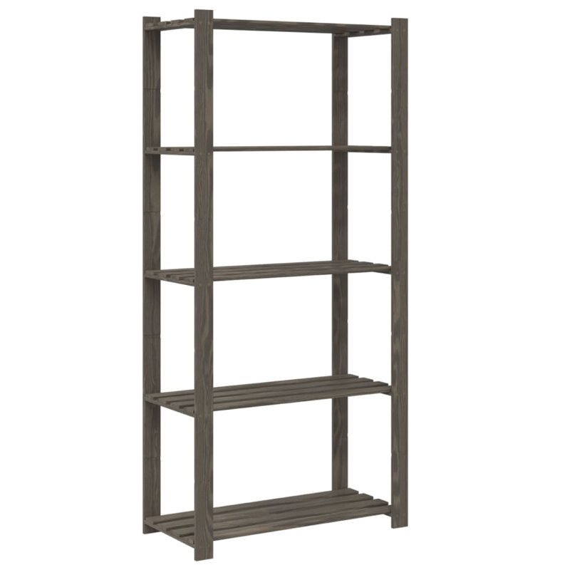 Alorie Steel Shelving Unit, Grey