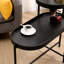 Structure en métal noir et table d'appoint de bureau en bois avec rangement - stable, 2, s'adapte aux canapés, polyvalente pour les intérieurs, assemblage facile, vis à fente, décoration de salon, configuration