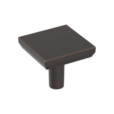 Chamfered Edge 1-1/16 inch (27mm) Length Cabinet Knob - 25 Pack