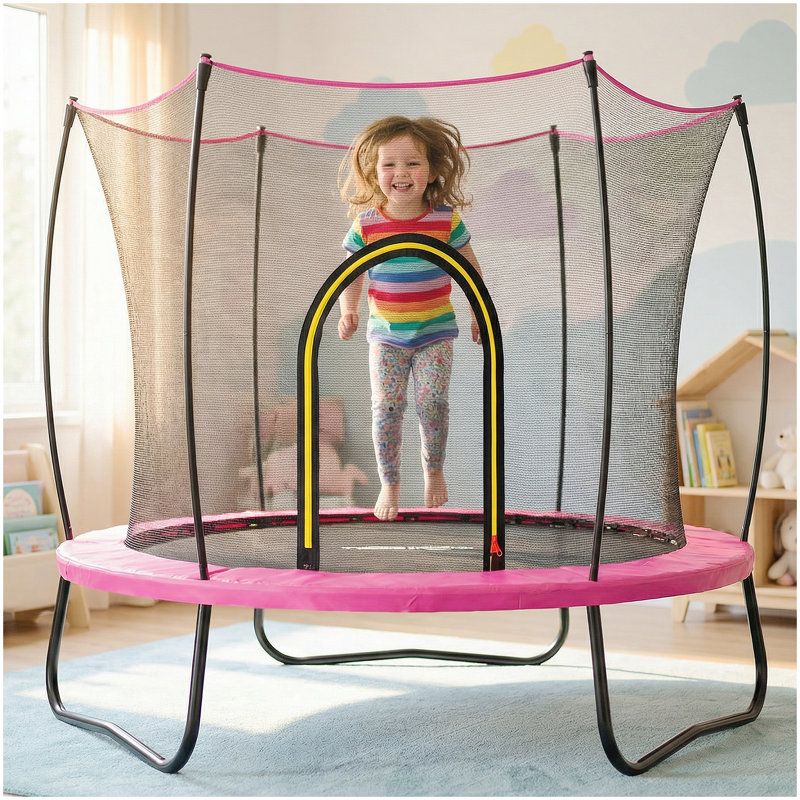 Rectangle trampoline--Elastic-PINK