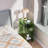 Modern Narrow Acrylic Side Table, 2 Open Storage Spaces, Beauty and Practicality Coexist.Suitable for Porch, Living Room and Bedroom to Decorate your Home.-215975467