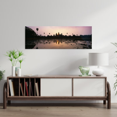 Angkor Vat Cambodia Peaceful Serene Tranquil Lily Lotus Architecture Flower Wall Art