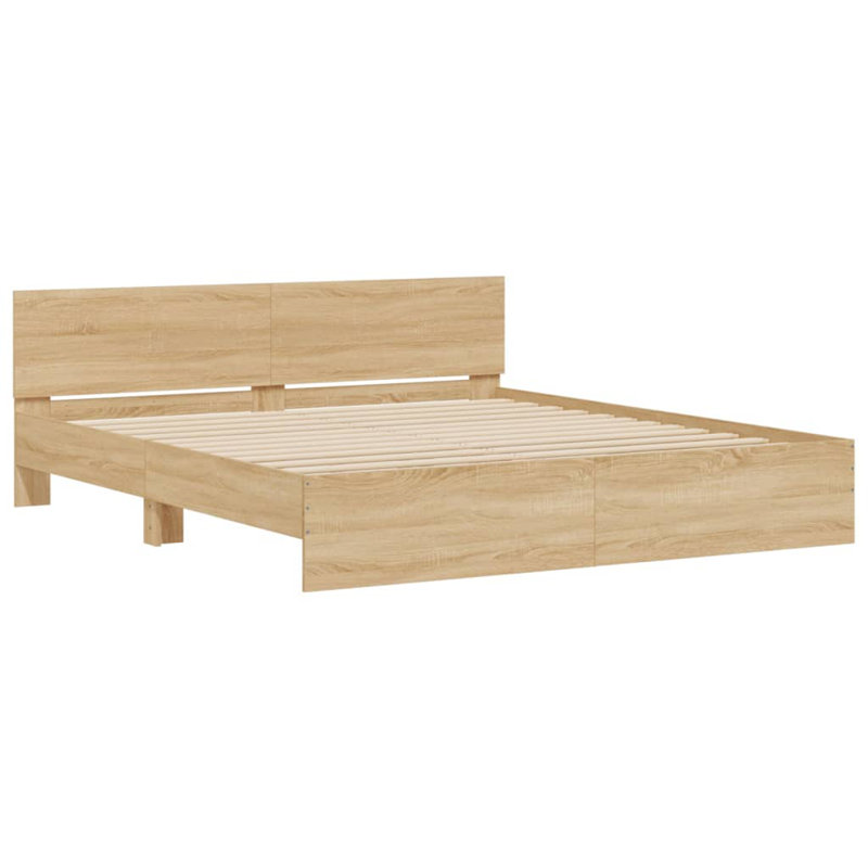 Nobue Bed, Sonoma Oak, King ( 160 x 200 cm)