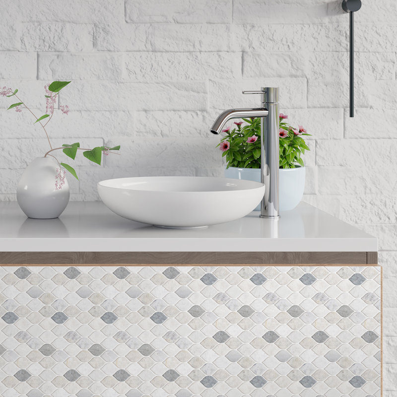 Edir 30.5cm W x 15.4cm L Vinyl Peel and Stick Mosaic Tile