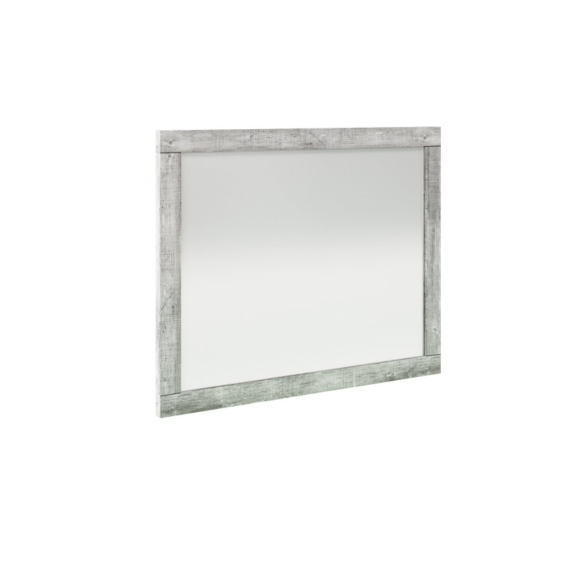 Mcelfresh Glass Flat Wall Mirror, Evola Raw