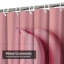 Rideau de douche rose avec 12 crochets-127297695