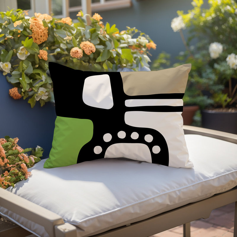 Coussin lombaire réversible intérieur / extérieur Sofi Minimalist, H 18 po x l 25 po, Chartreuse