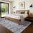 Area Rug 5×7, Washable Vintage Boho Rug, Low-Pile Non-Slip Stain Resistant Carpet for Living Room, Bedroom, Dining Room, Kids Nursery, Grey-129505267