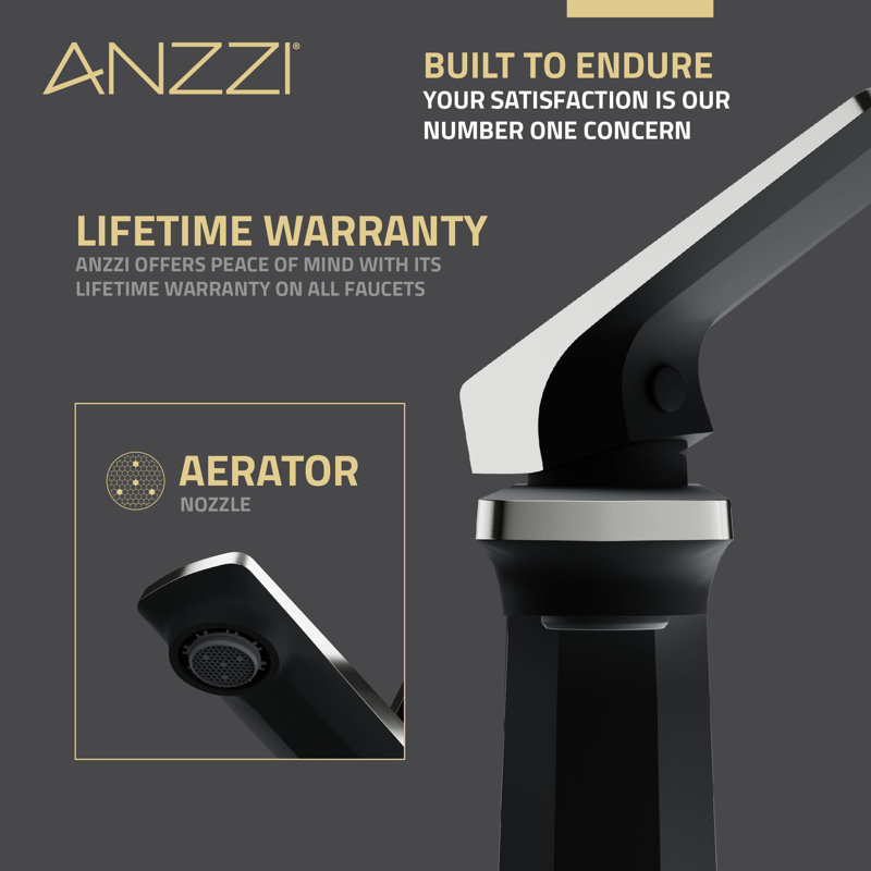 Matte Black and Brushed Nickel Single Handle Bathroom Faucet