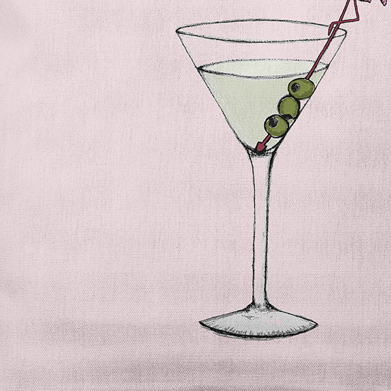  Housse et insert de coussin d'extérieur en verre Martini, Rose