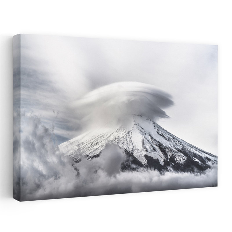 Art contemporain, paysage contemporain abstrait montagne, H 12 po x l 18 po