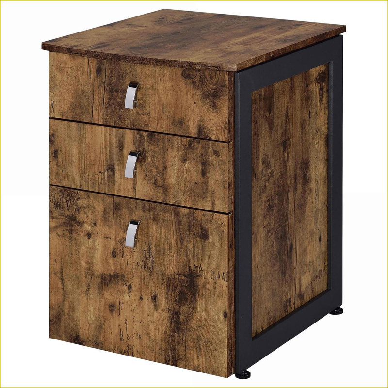 Classeur à 3 tiroirs classeur antique avec rangement format lettre | Ferme rustique | Bureau