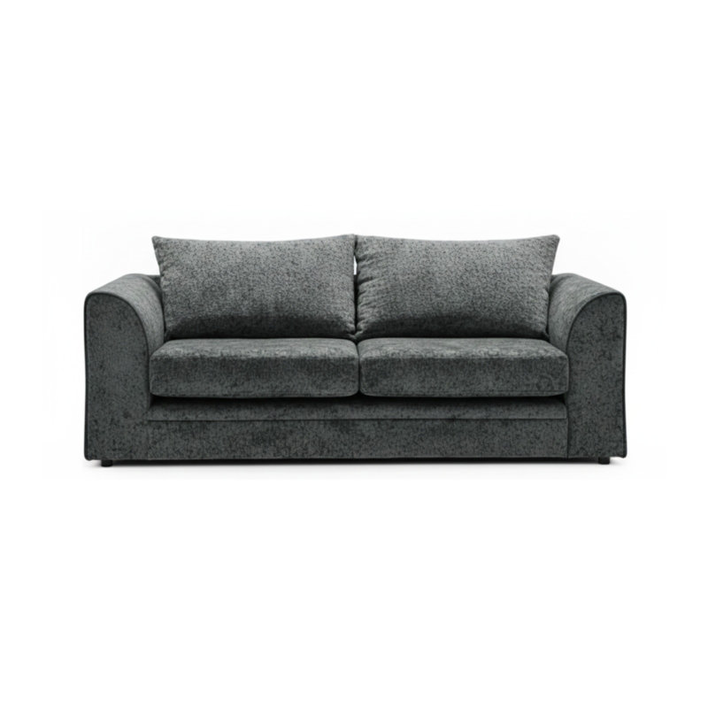3 Seater Chenille Sofa, Grey