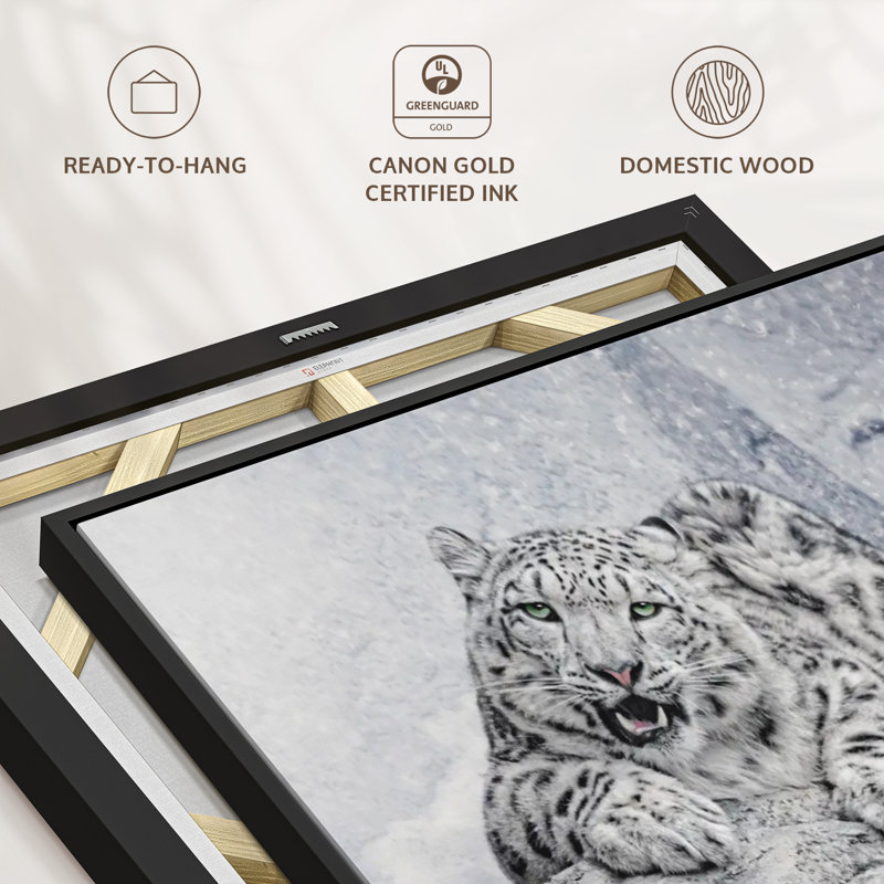Impression sur toile Snow Leopard In Blizzard, H 27 po x l 40 po