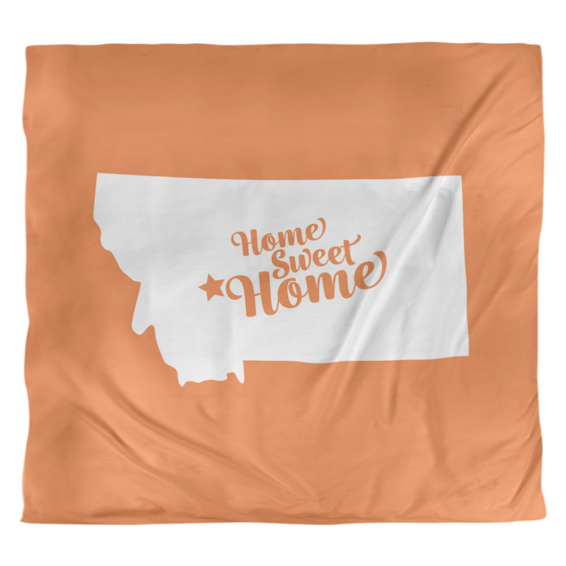 Housse de couette home hélène, Housse de couette pour très grand lit, Orange, Microfibre