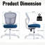 Petite chaise de bureau compacte sans accoudoirs - parfaite pour le bureau d'étude de bureau à domicile, conception moderne peu encombrante-371844360
