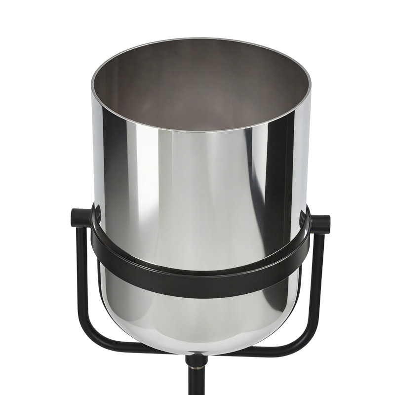 Lampe sur pied Mercer - Charité or - Abat-jour en verre plaqué argent