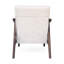 Mid-century Modern Chair With Beige Upholstery And Strong Brown Support Accent Frame
