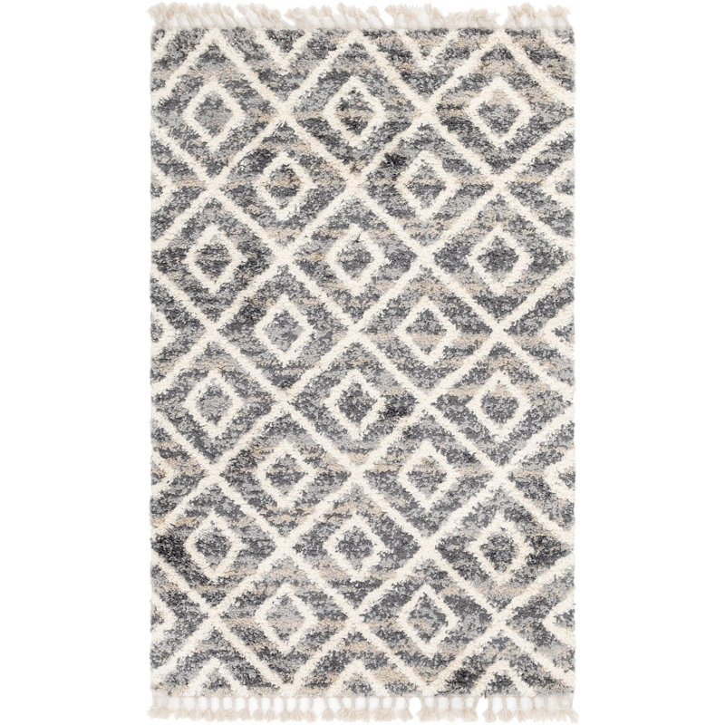 Patel Geometric Shag Area Rug, Rectangle 122 x 183cm