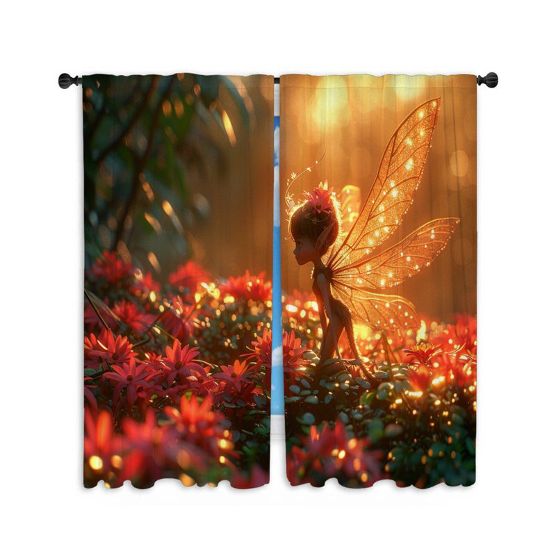 Paire de rideaux obscurcissant en polyester Fairy Fantasy, L 40 po x L 84 po