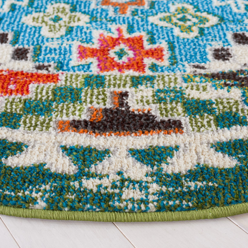 Madison Performance Southwestern Rug, Round 6'7"