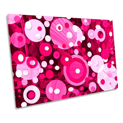 Funky Pink Abstract - Wrapped Canvas Print