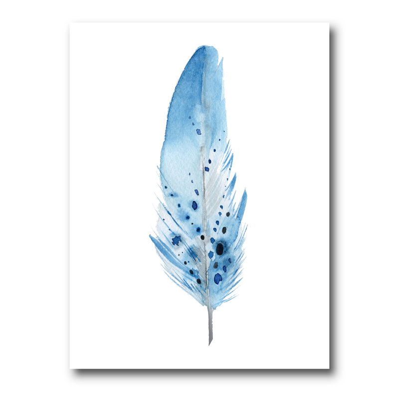 Boho Feathers - impression sur toile tendue, H 32 po x l 24 po x P 1 po
