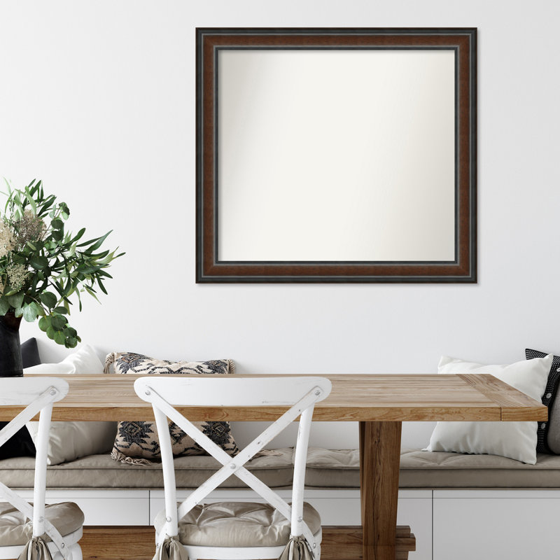 Halcott Solid Wood Rectangle Wall Mirror, 33" H x 30" W