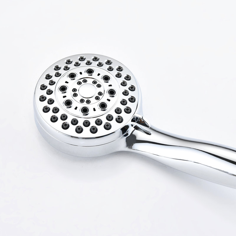 Handheld Shower With 5 Settings, High , Accent, Abs Made Head Mode Head, Trim,, SIlver