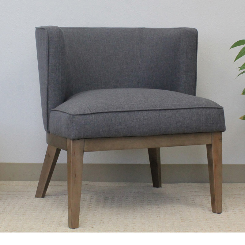 Chaise de réception l 25,5 po avec structure en bois