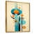 Toile avec cadre flottant or
